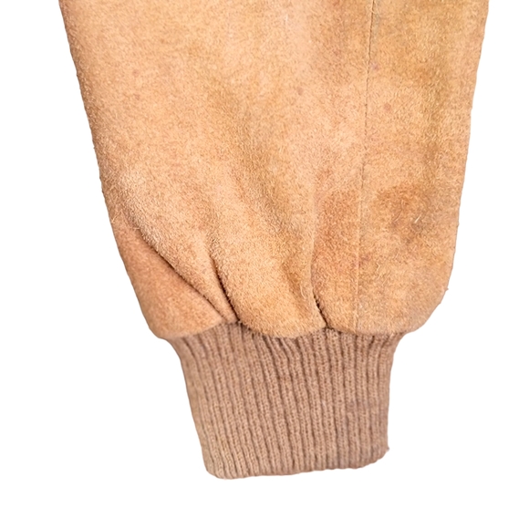 Berman's Vintage Suede Feel Leather Racer Biker Bomber Style Jacket Men’s 42 - Picture 10 of 15